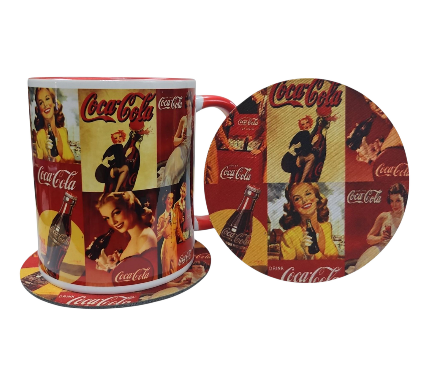 COCA-COLA OLDIES MUG & COASTER SET