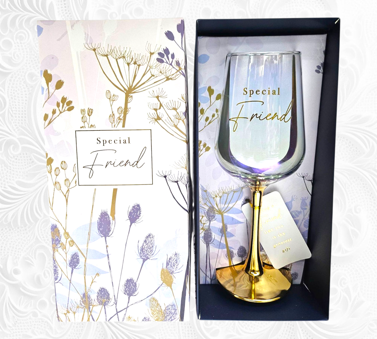 SPECIAL FRIEND WINE GLASS IN GIFTBOX