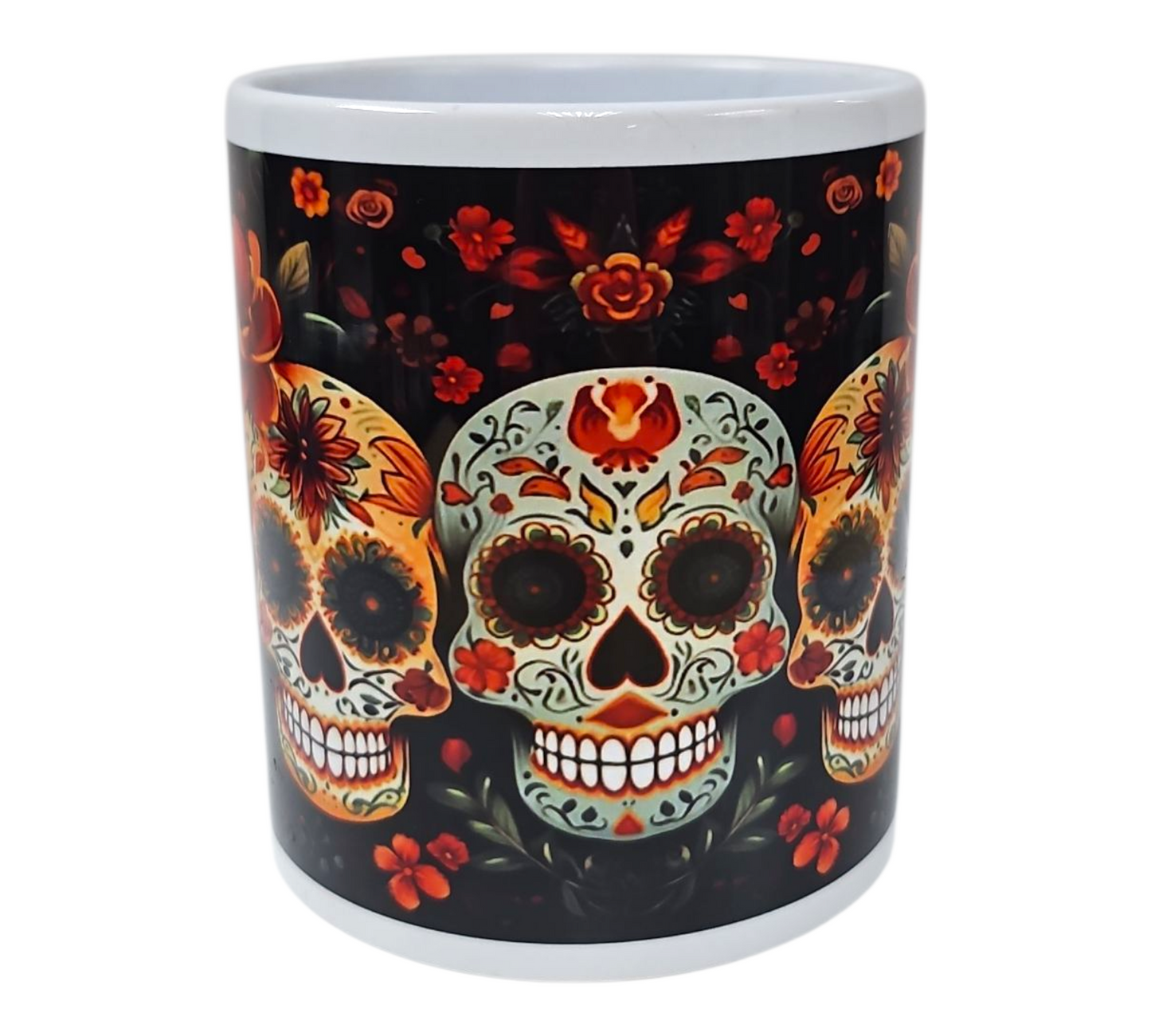 FLORAL SKULL MUG