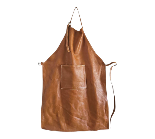 100% Natural Leather Handcrafted Apron (Tan) — view 2