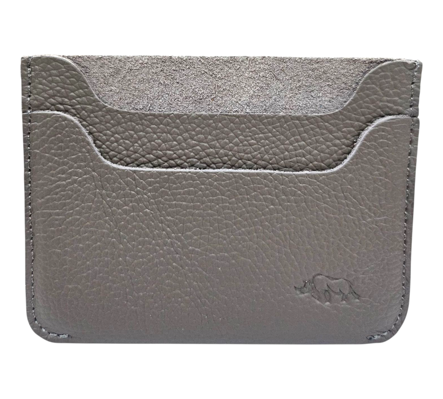 GREY GENUINE LEATHER CARD SLEEVE