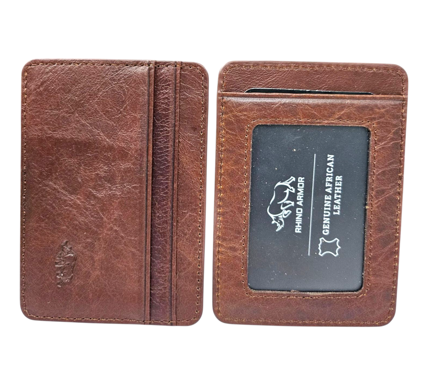 BROWN GENUINE LEATHER CARD HOLDER