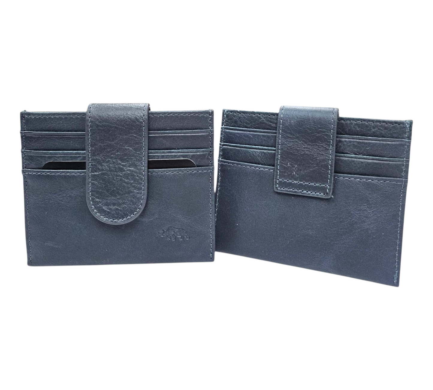 BLUE GENUINE LEATHER SLIM WALLET