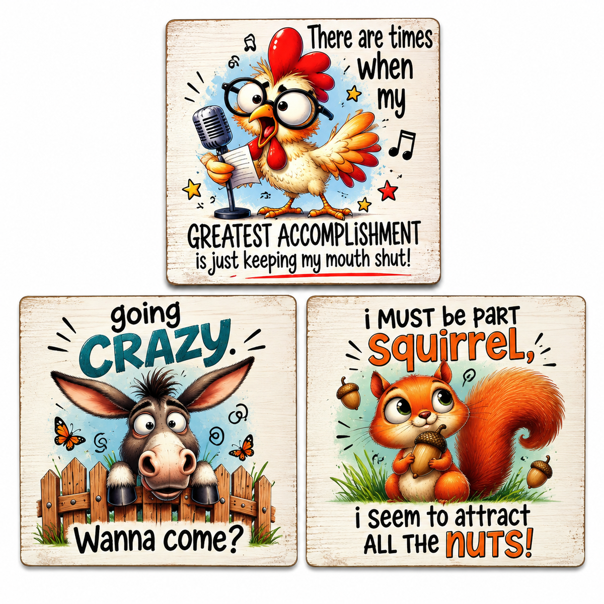 Sarcastic Coasters Set of 3 (E)