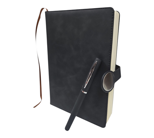 LUXURY BLACK NOTEBOOK AND PEN GIFT CARD — view 2