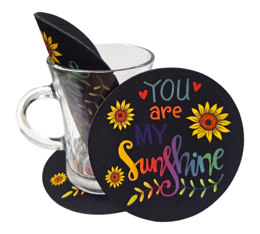 YOU ARE MY SUNSHINE (SUNFLOWER) COASTER — view 2