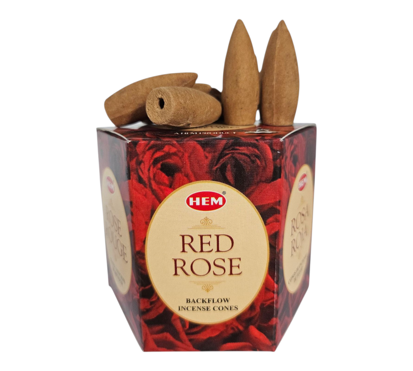 RED ROSE Backflow Incense Burner Cones