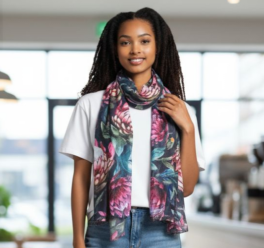 ELEGANT FLORAL SCARF #5 — view 2