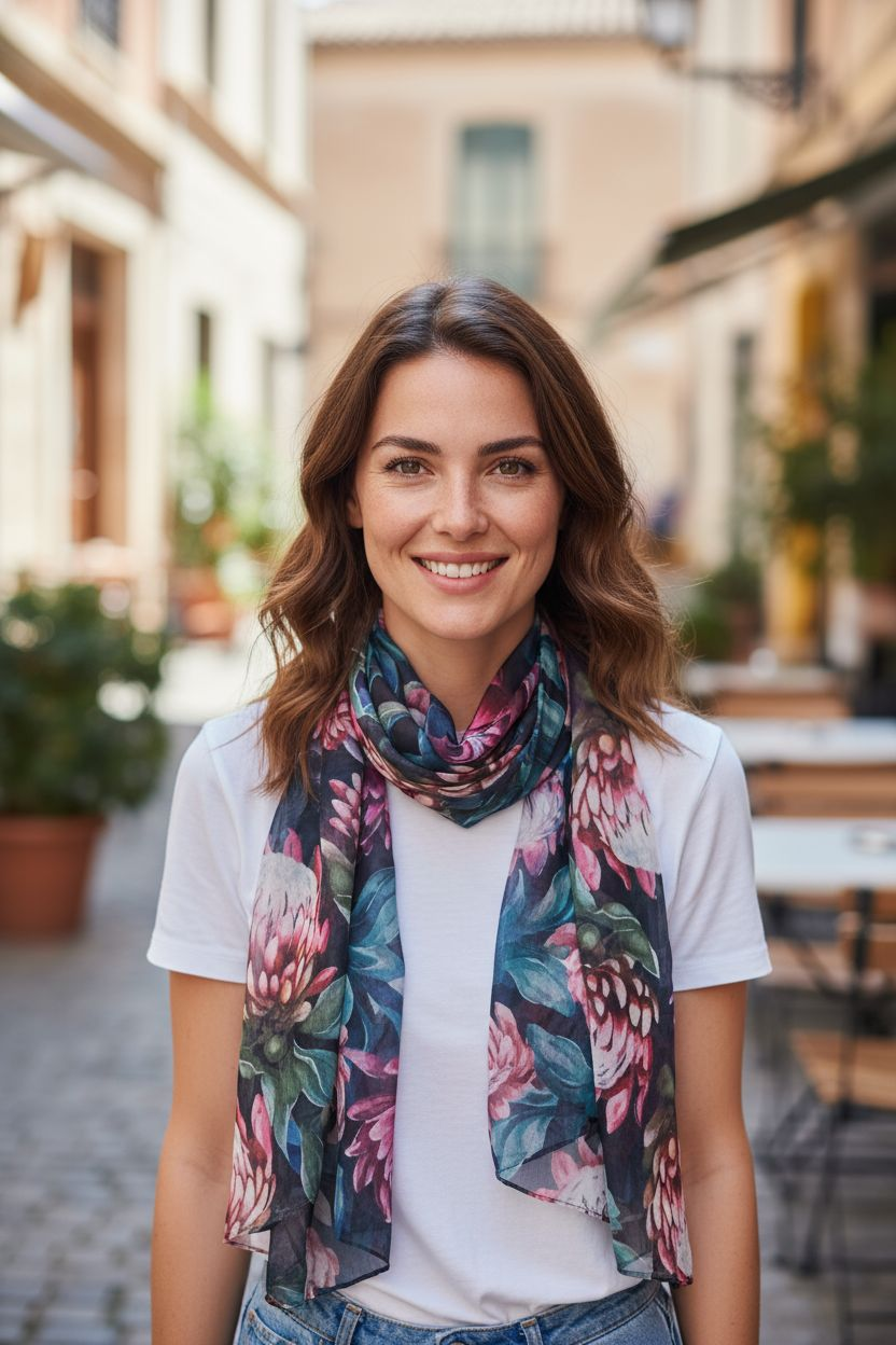 ELEGANT FLORAL SCARF #5