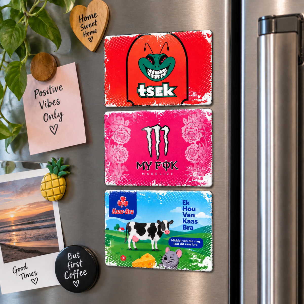 Local is Lekker Fridge Magnets Large Set of 3 (G)