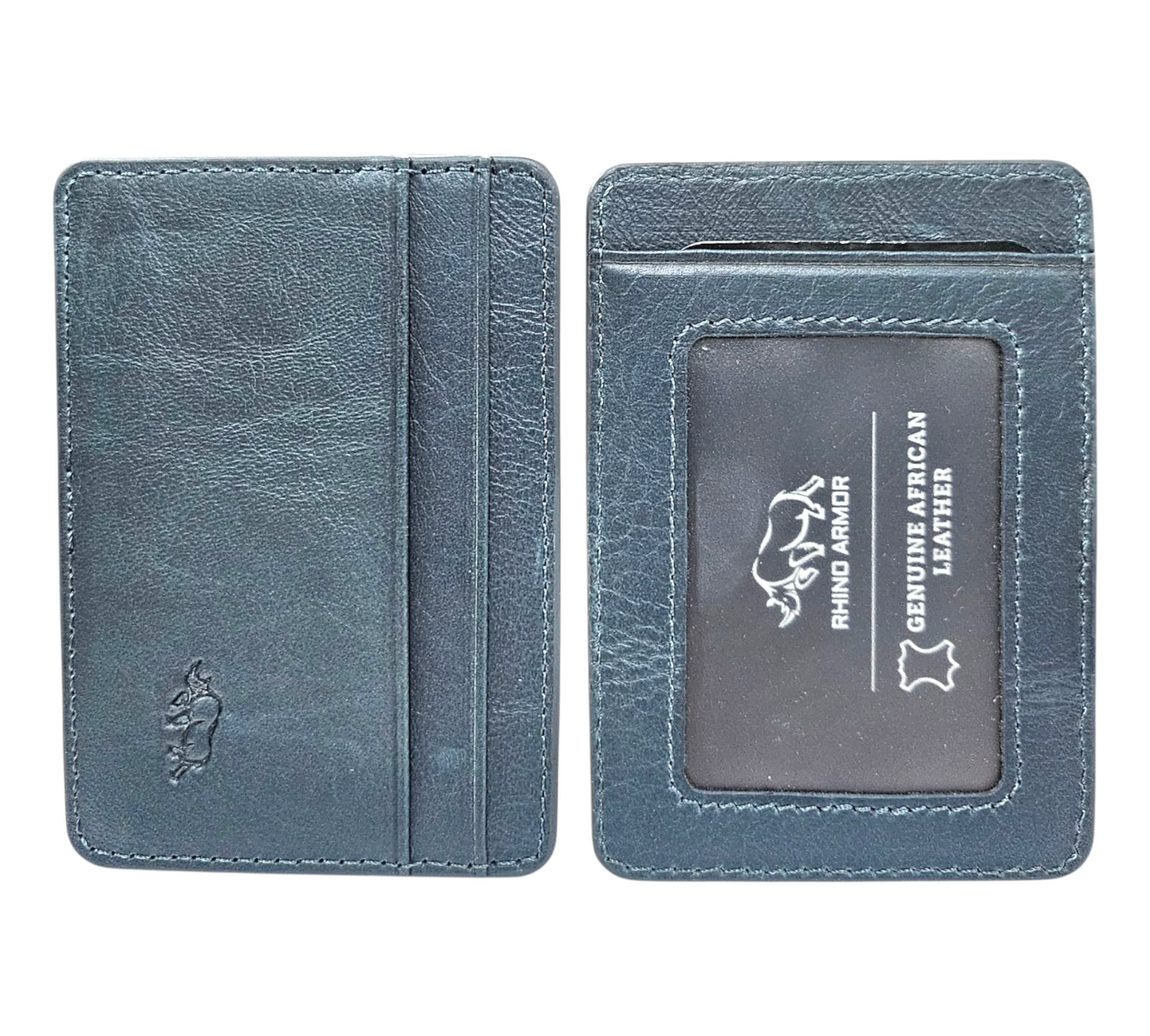 BLUE GENUINE LEATHER CARD HOLDER