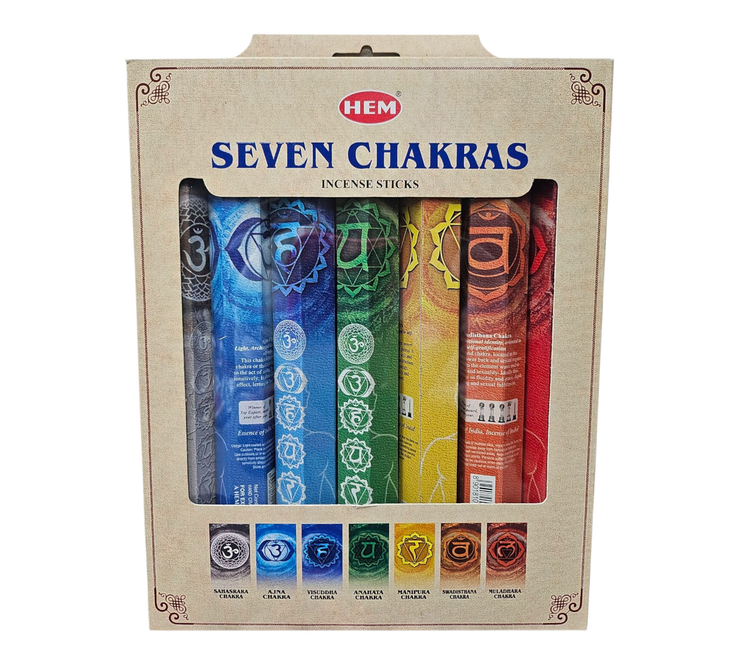 7 Chakra Incense Sticks Gift Set