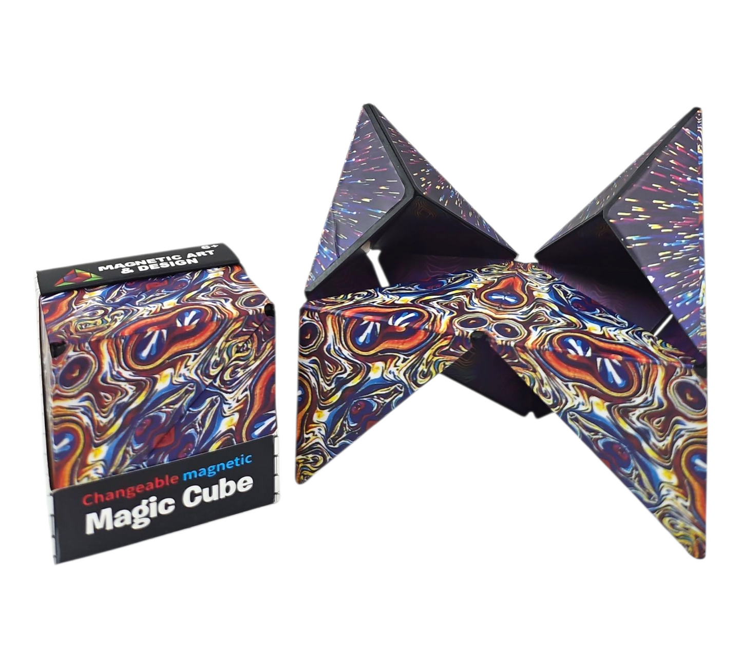 PSYCHEDELIC SWIRL MAGNETIC MAGIC CUBE