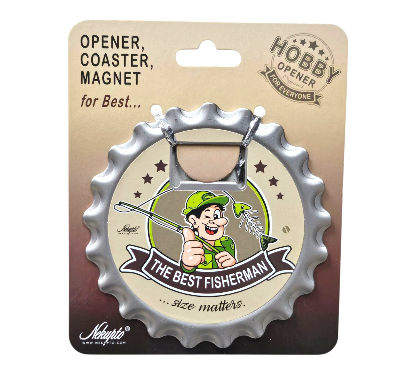 THE BEST FISHERMAN Opener/Coaster/Magnet