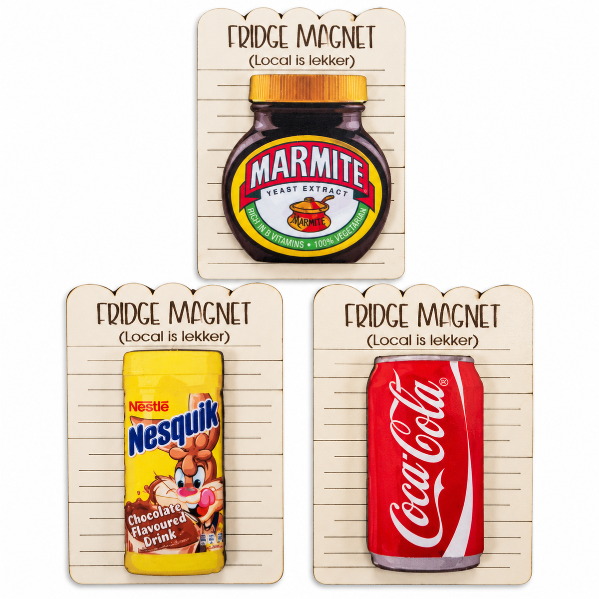 Local is Lekker Fridge Magnet Set of 3