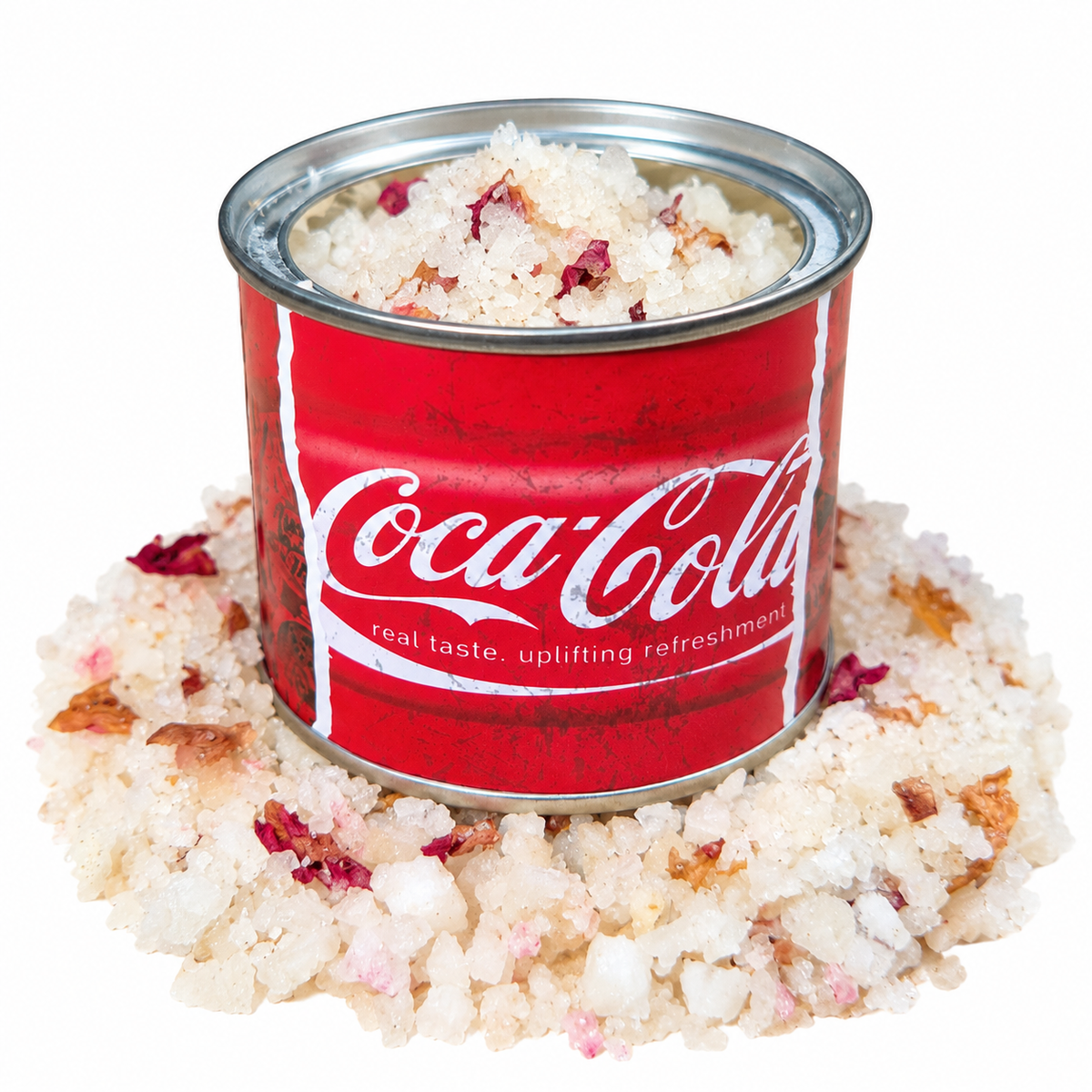 Sandalwood/Rose Bath Salt in Coke Tin