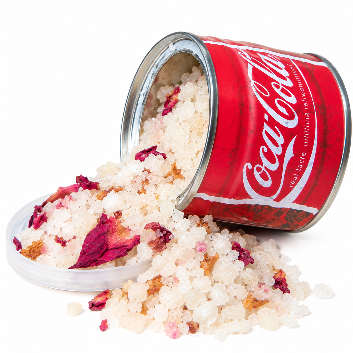 Sandalwood/Rose Bath Salt in Coke Tin