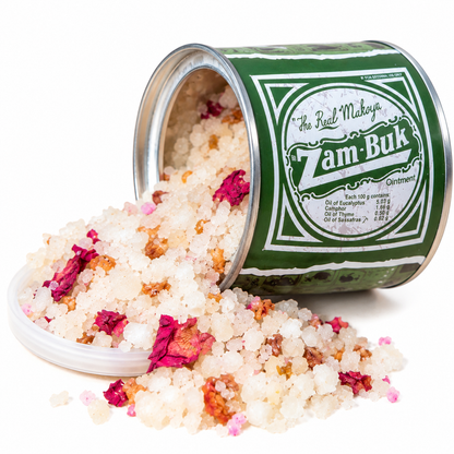 Sandalwood/Rose Bath Salt in Zam-Buk Tin