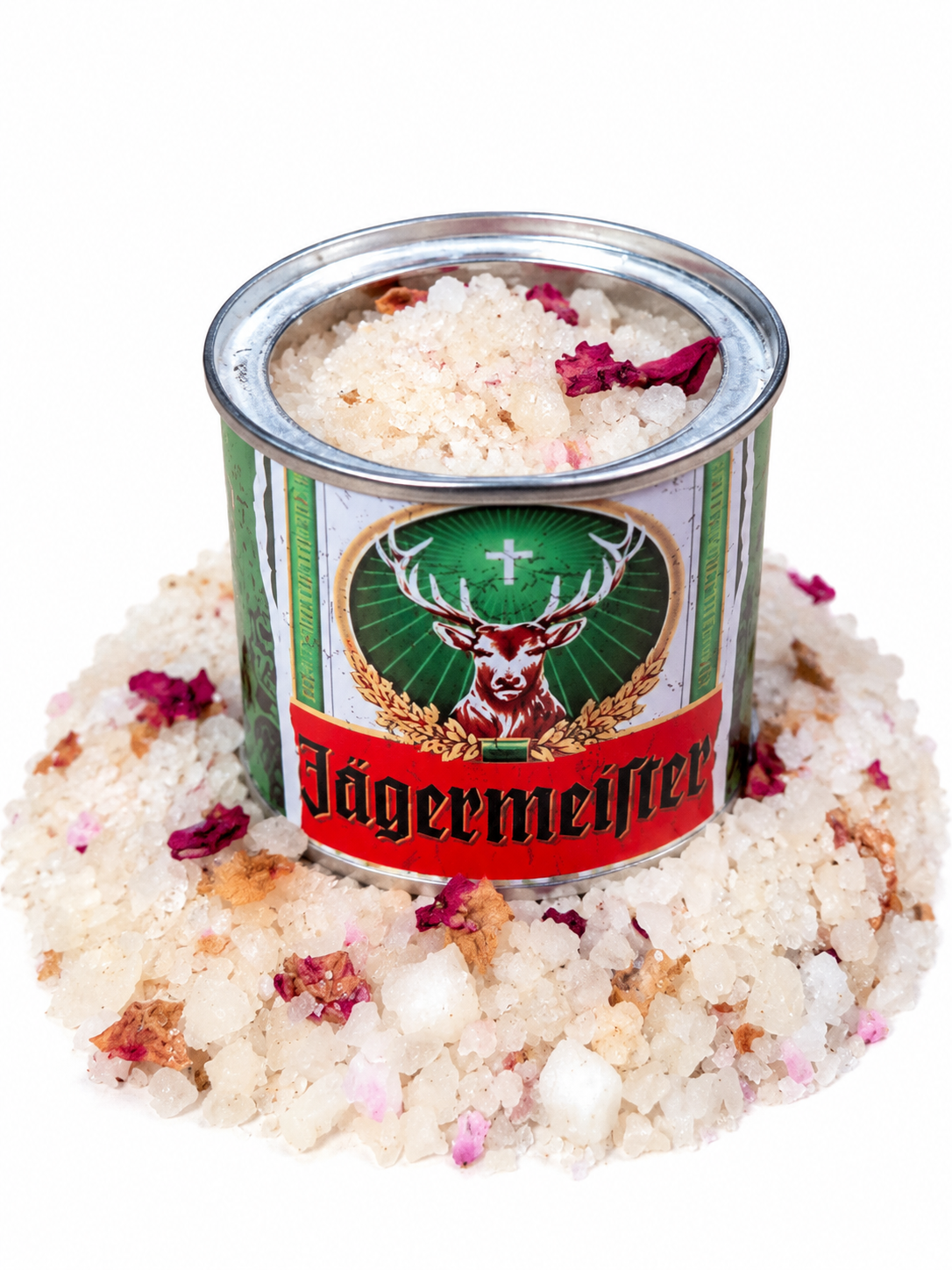 Sandalwood/Rose Bath Salt in Jägermeifter Tin