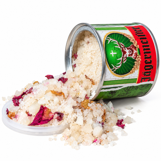 Sandalwood/Rose Bath Salt in Jägermeifter Tin