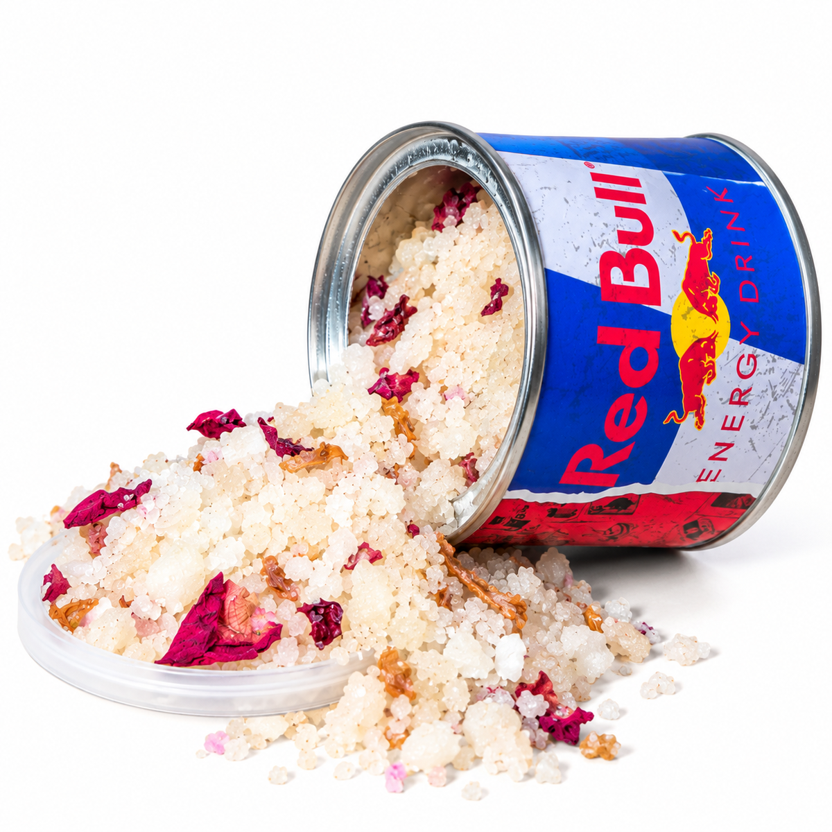 Sandalwood/Rose Bath Salt in Red Bull Tin