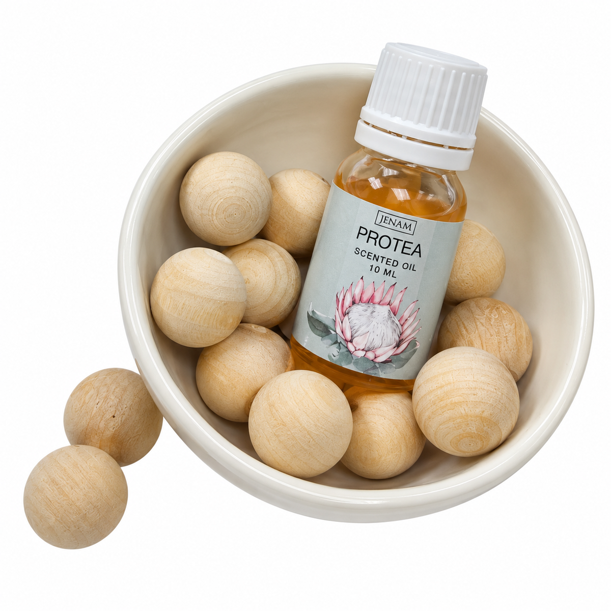 Protea SCENT YOUR SPACE WOODEN BEADS and FRAGRANCE OIL