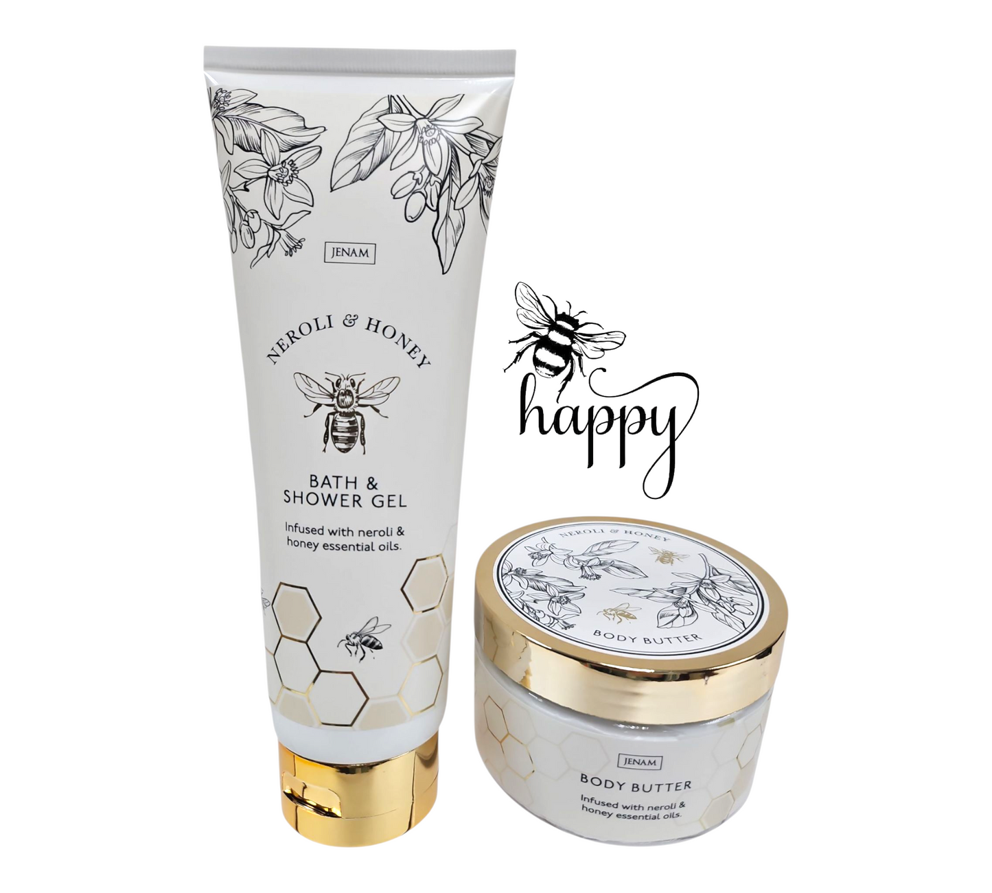 Neroli & Honey BATH/SHOWER GEL and BODY BUTTER Duo