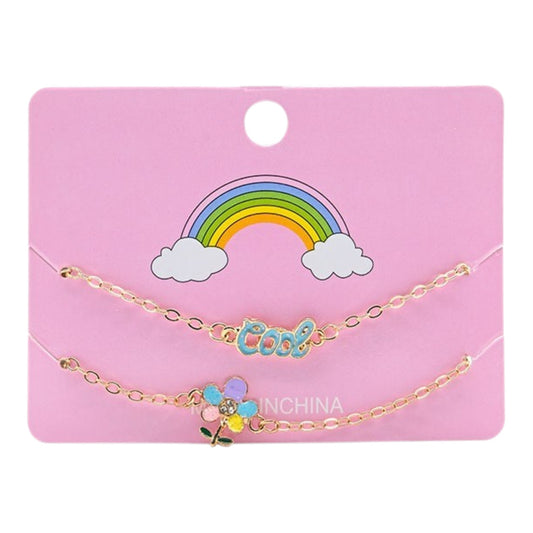 Hey Girl! Double Chain Bracelets Set — view 2