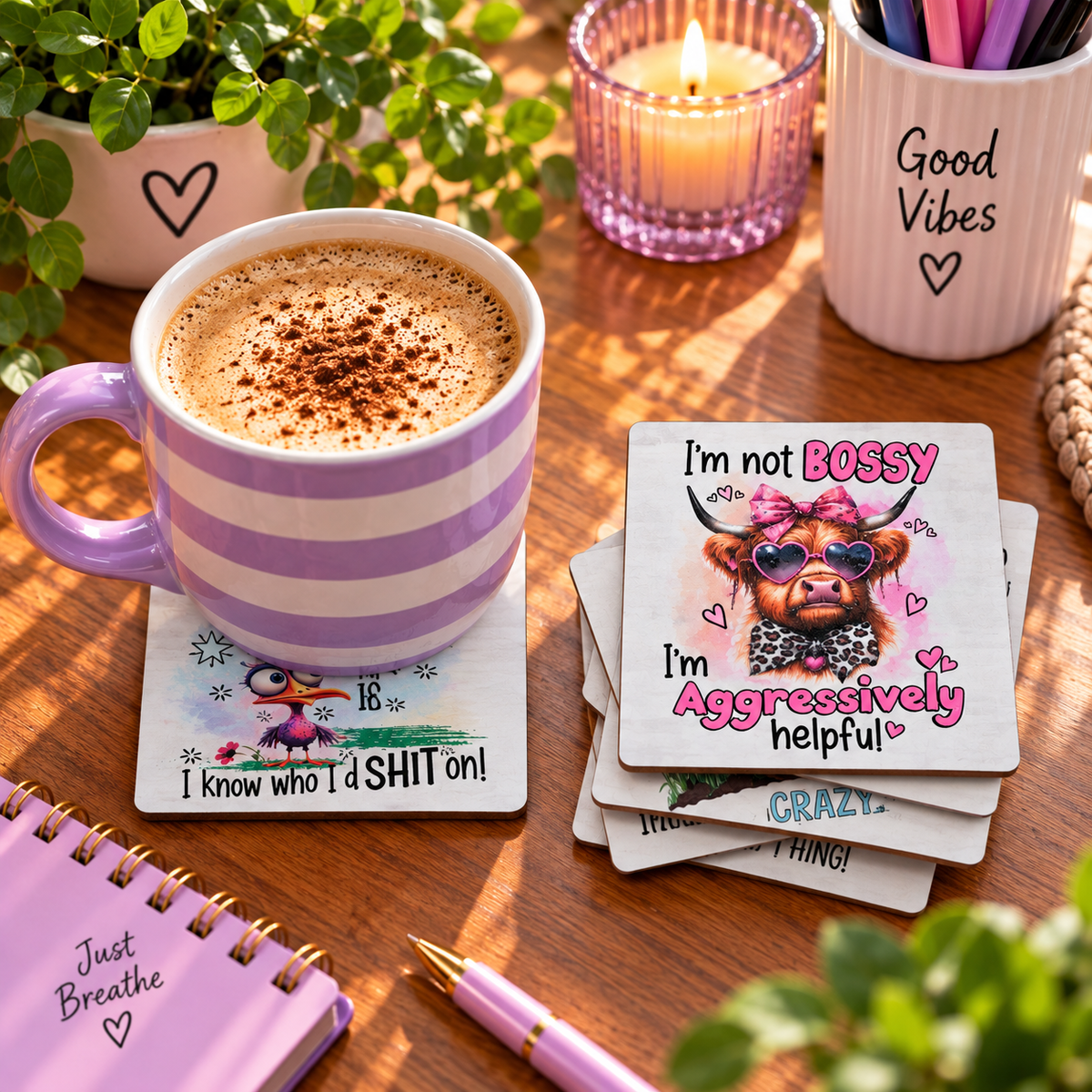 Sarcastic Coasters Set of 6 (A)