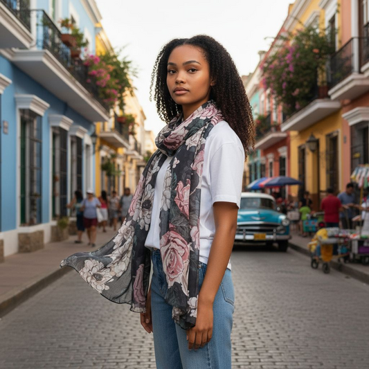 ELEGANT FLORAL SCARF #19