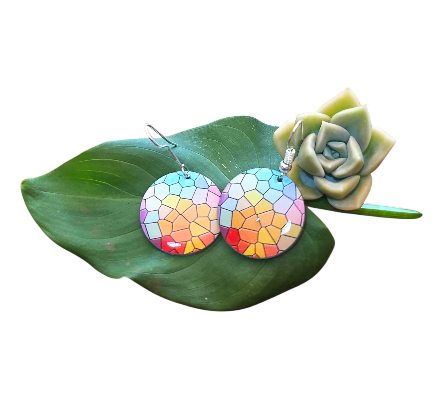 JUBILANT ROUND DROP EARRINGS (In Wooden Gift Box)