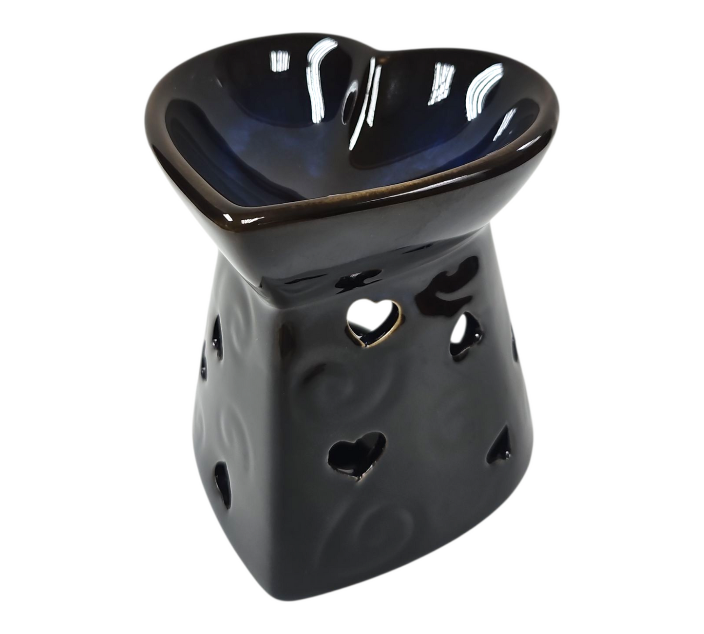 BLACK/DEEP BLUE HEART OIL BURNER