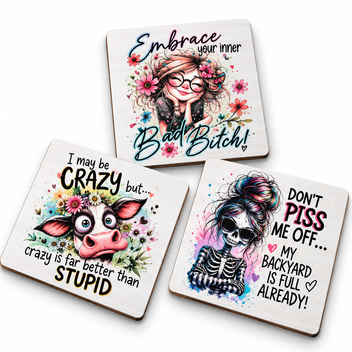 Sarcastic Coasters Set of 3 (C)