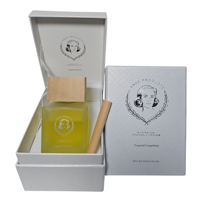 Anke 160ml Wooden Top Diffuser in Elegant Giftbox.