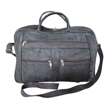 PREMIUM LEATHER LAPTOP BAG (BLACK)