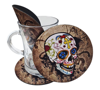 ARTY SKULL COASTER