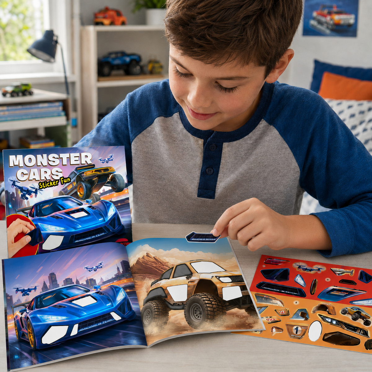 Monster Cars Sticker Fun Activity Book