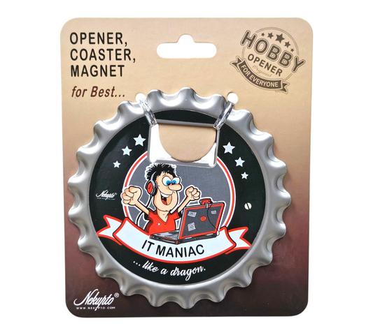 IT MANIAC Opener/Coaster/Magnet