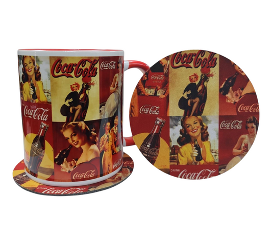 COCA-COLA OLDIES MUG & COASTER SET