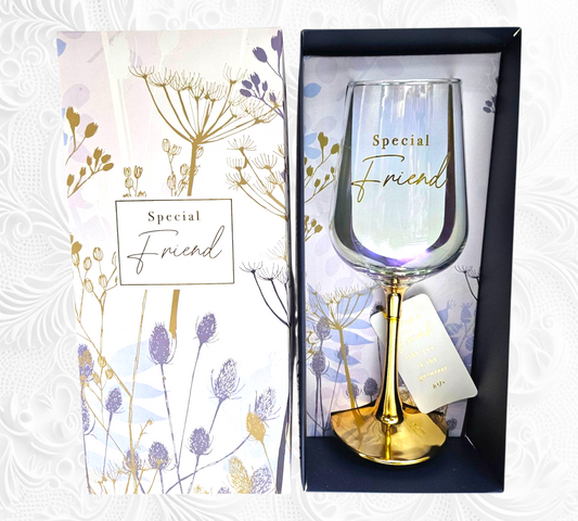 SPECIAL FRIEND WINE GLASS IN GIFTBOX