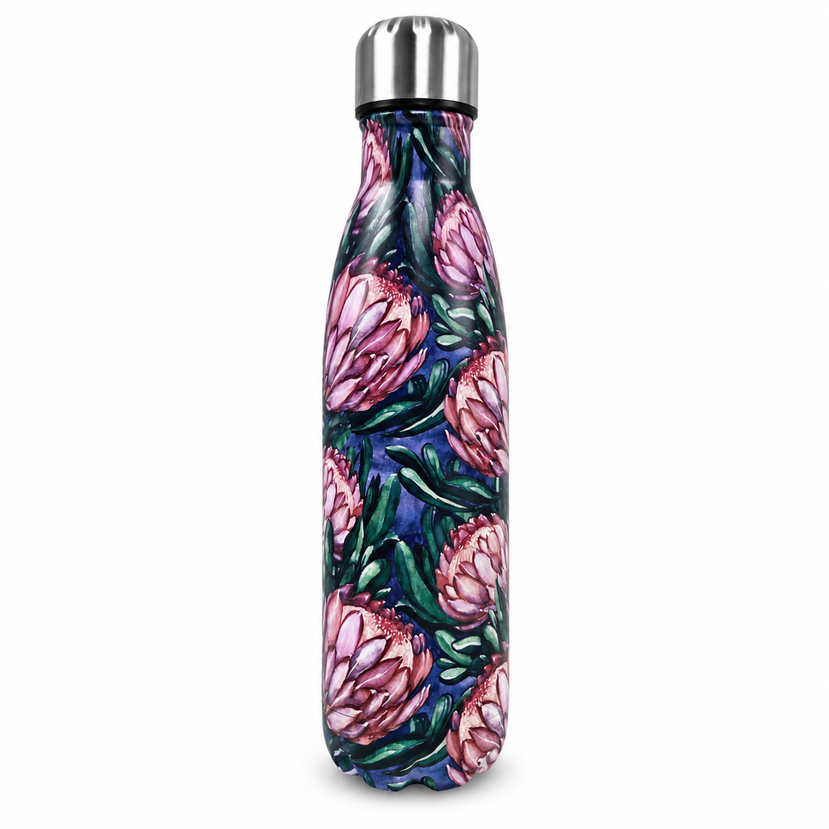 PINK/BLUE PROTEA WATER BOTTLE