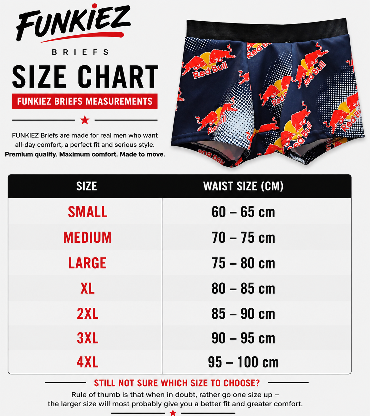 Red Bull Funky Retro Briefs. — view 3
