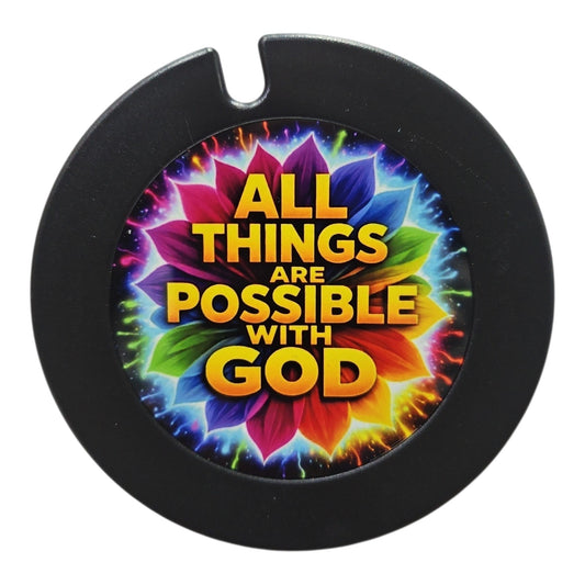 All things are possible with God Licence Disc Holder