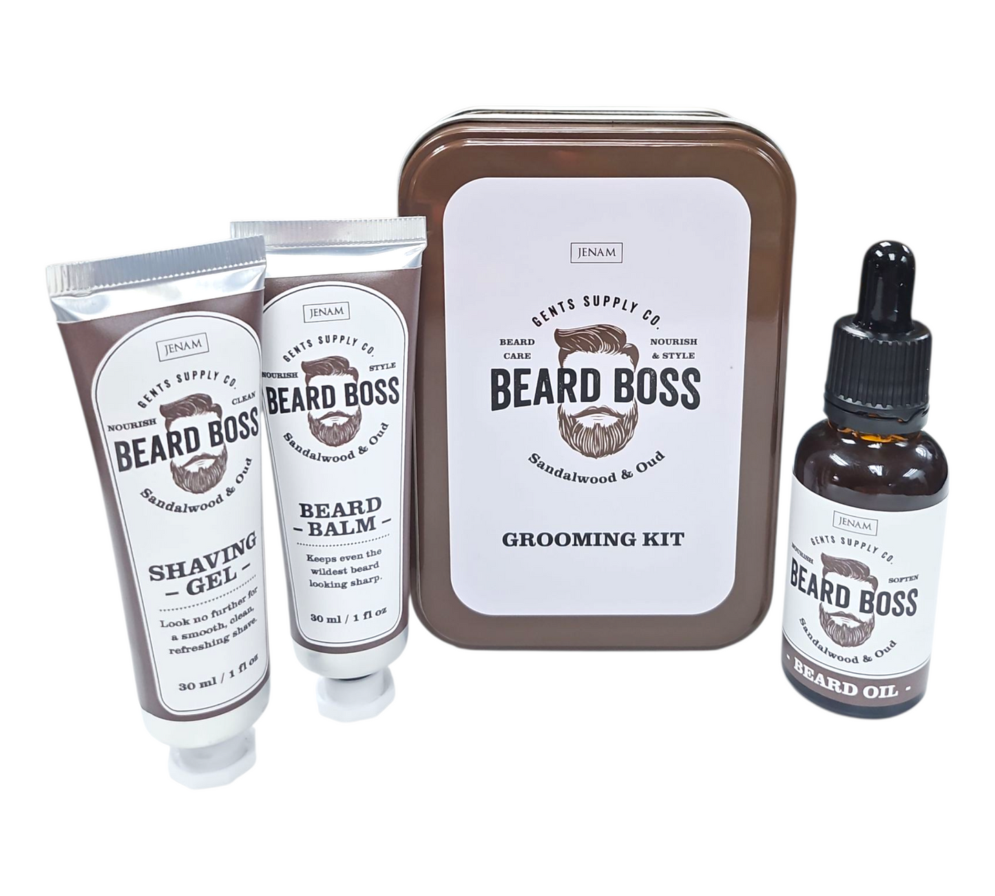 BEARD BOSS TINNED MINI GROOMING KIT