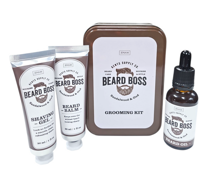 BEARD BOSS TINNED MINI GROOMING KIT