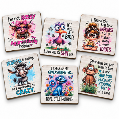 Sarcastic Coasters Set of 6 (A)