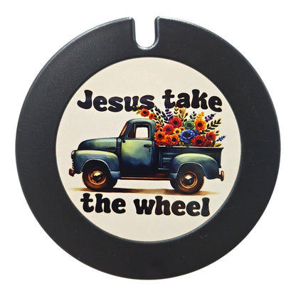 Jesus take the Wheel Truck Licence Disc Holder