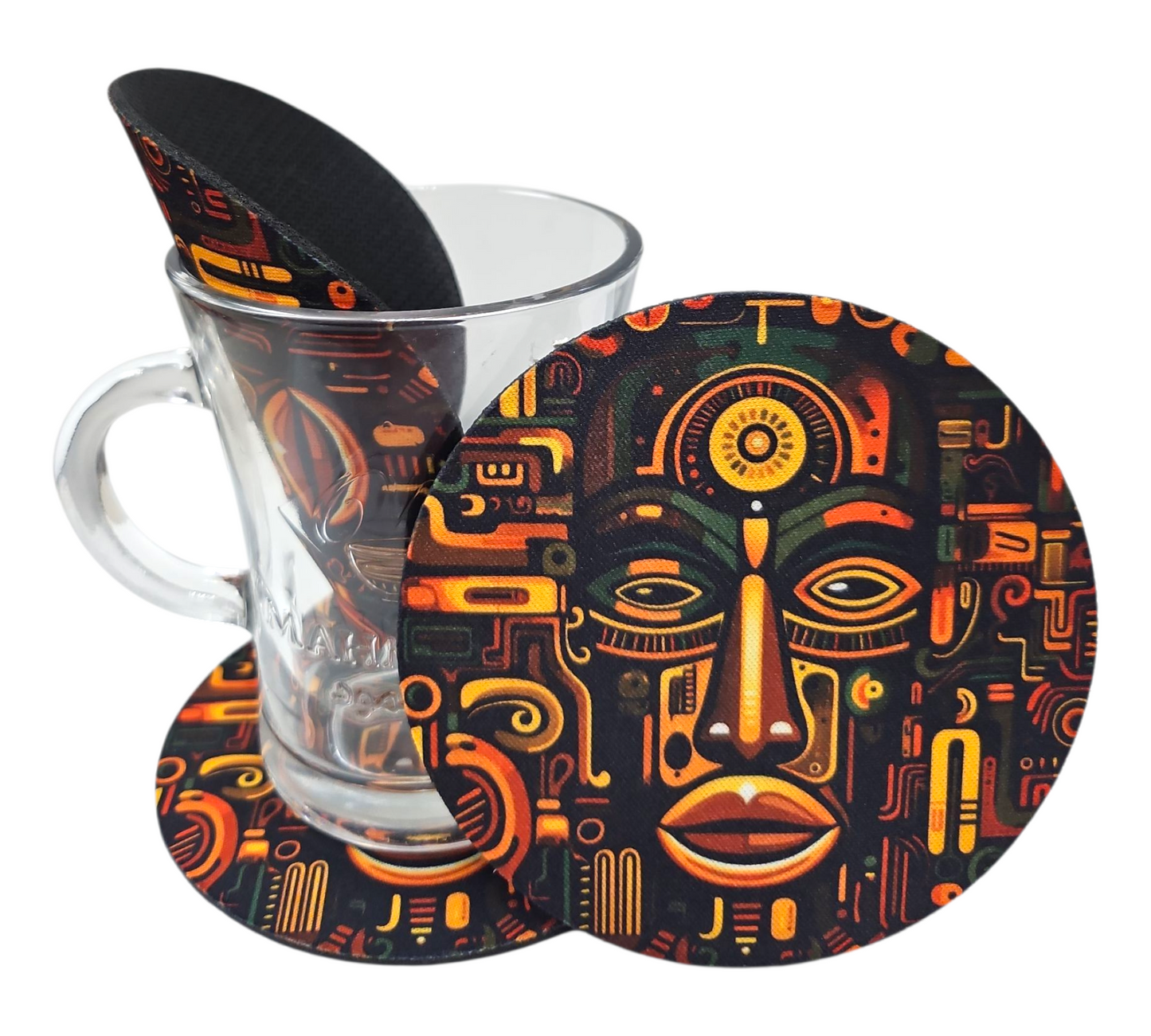 AFRICAN ETHNIC MASK COASTER