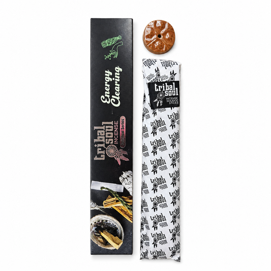 Tribal Soul ENERGY CLEARING Incense Smudge Sticks + Round Ceramic Incense Holder — view 2