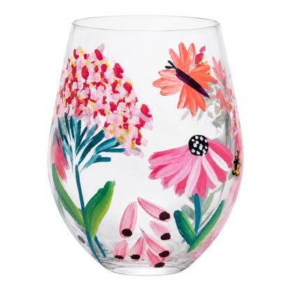 Floral Gin/Cocktail Glass